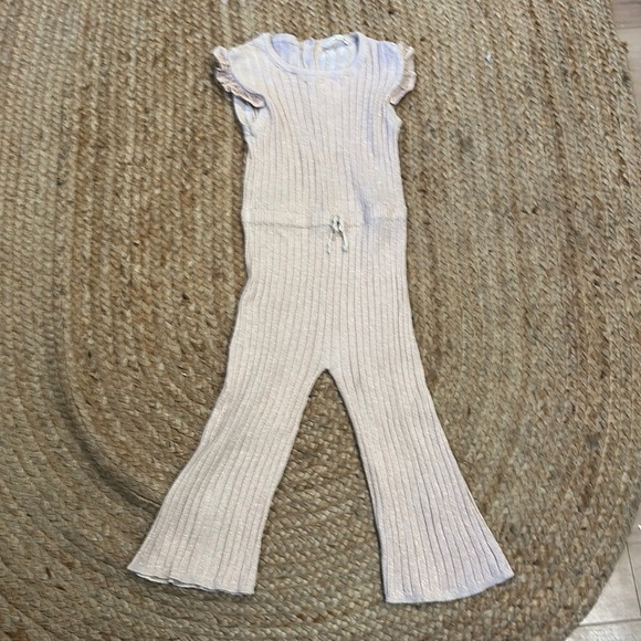 Mango kids jumpsuit romper ribbed pink 7/8 Girls - Picture 1 of 6